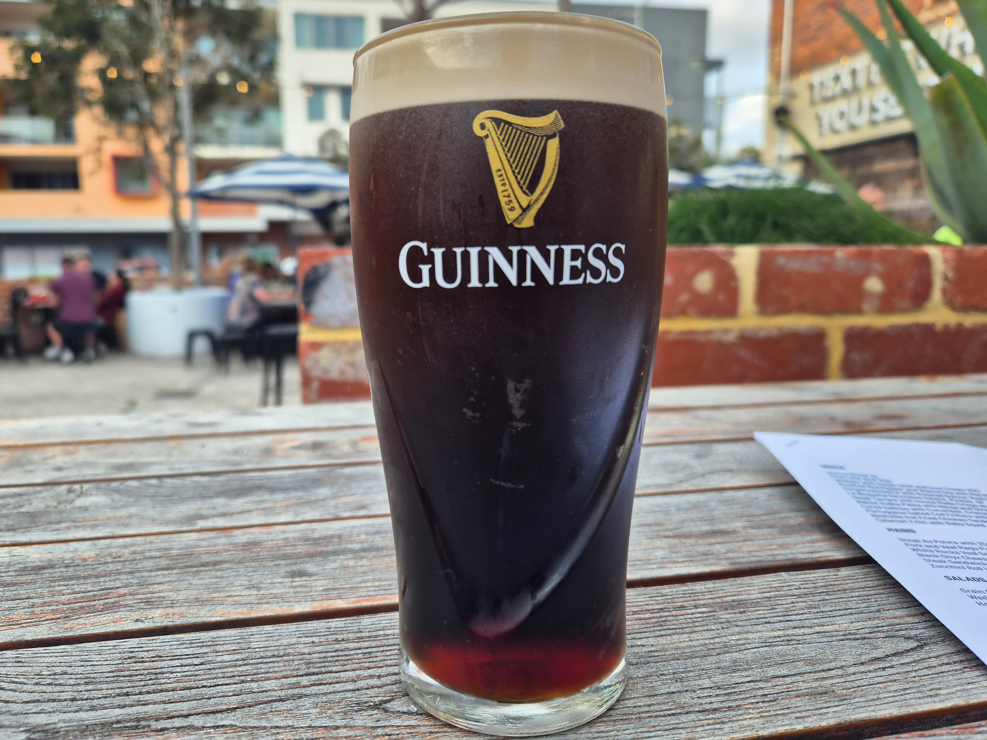 A pint of Guinness